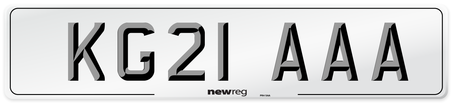 KG21 AAA Number Plate from New Reg